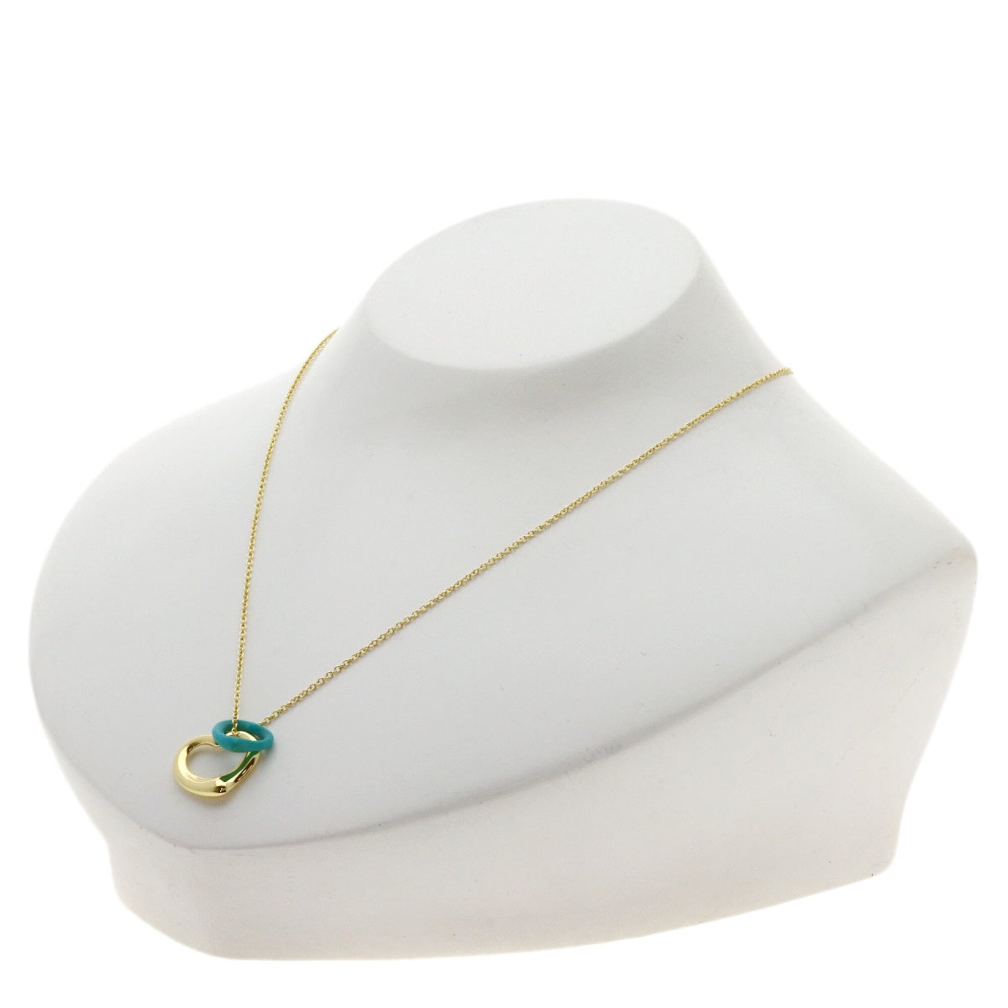Open Heart Pendant Necklace 18K Yellow Gold 14.4mm