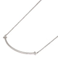 T Smile Pendant Necklace 18K White Gold