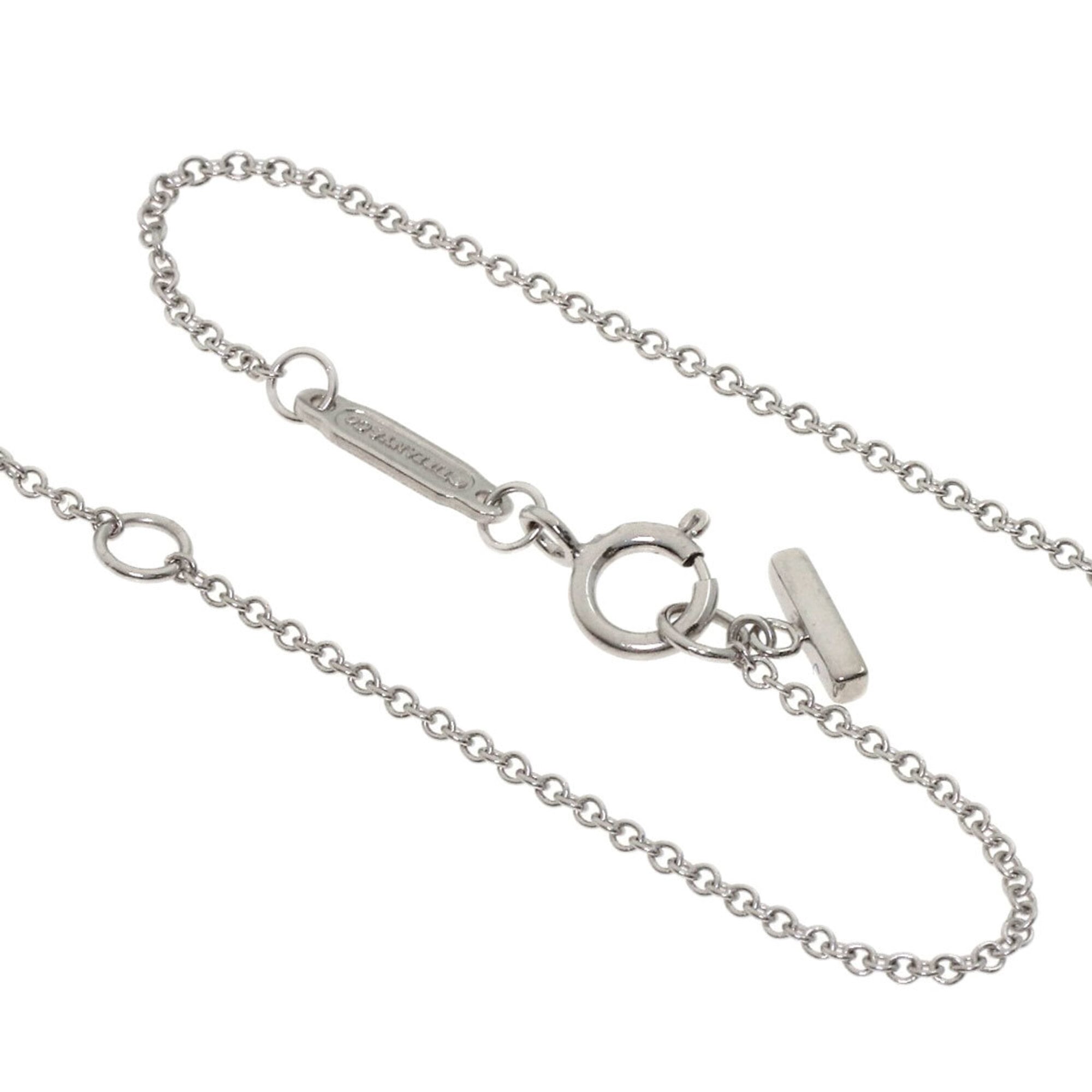 T Smile Pendant Necklace 18K White Gold