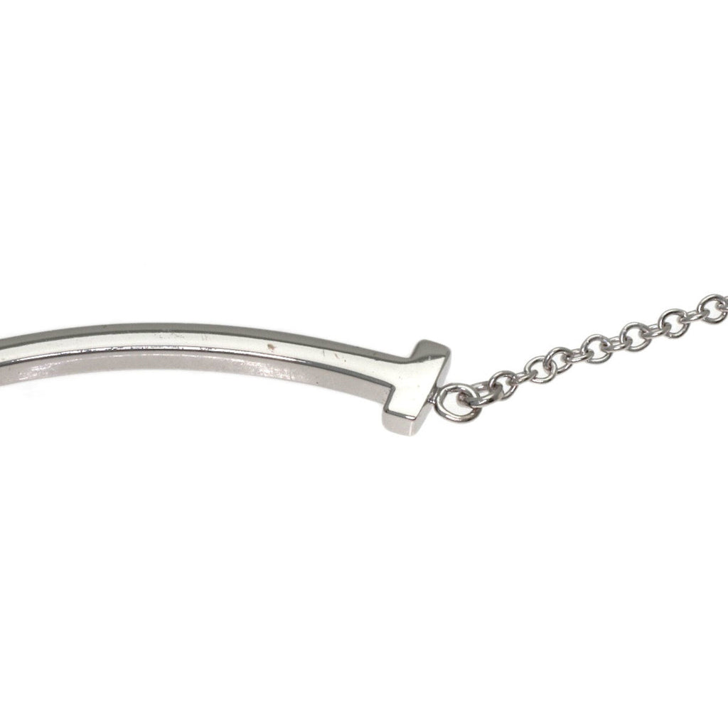 T Smile Pendant Necklace 18K White Gold