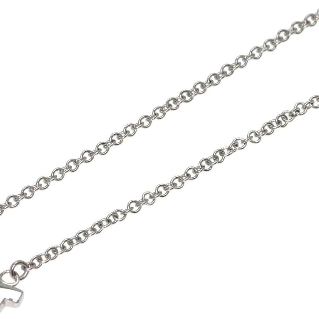 T Smile Pendant Necklace 18K White Gold