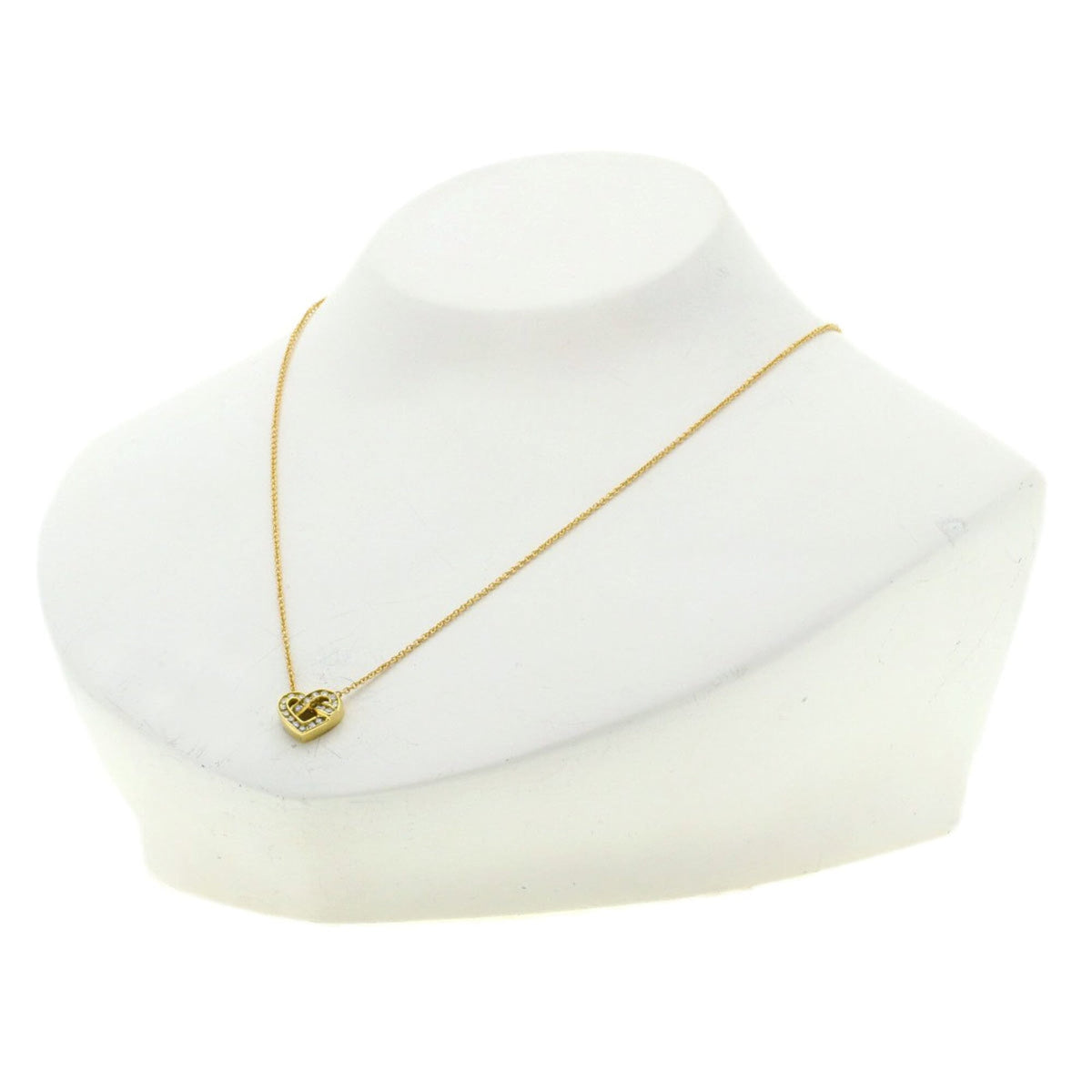 Heart Pendant Necklace 18K Yellow Gold with Diamond