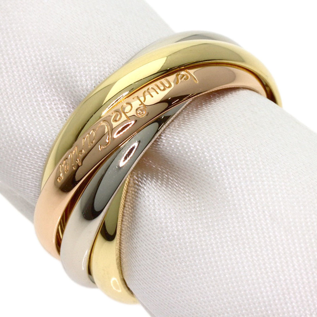Vendome Louis Cartier Band Ring 18K Tricolor Gold