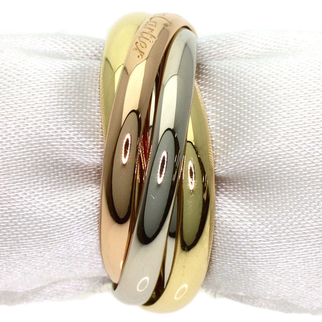 Vendome Louis Cartier Band Ring 18K Tricolor Gold