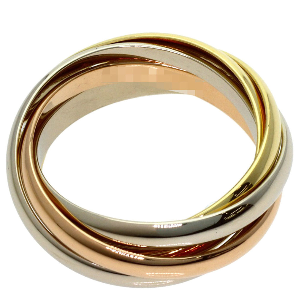 Vendome Louis Cartier Band Ring 18K Tricolor Gold