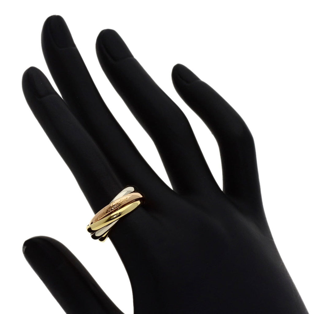 Vendome Louis Cartier Band Ring 18K Tricolor Gold