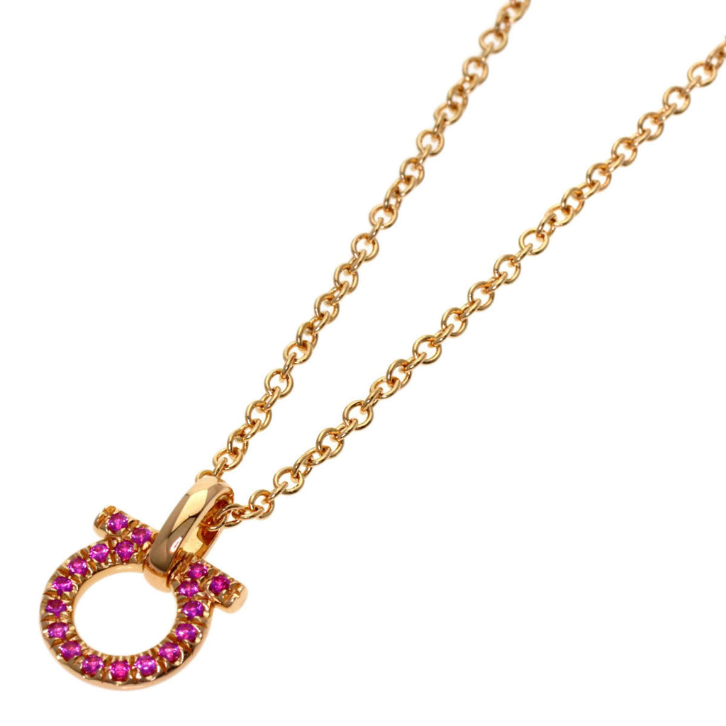 Gancini Pendant Necklace 18K Rose Gold