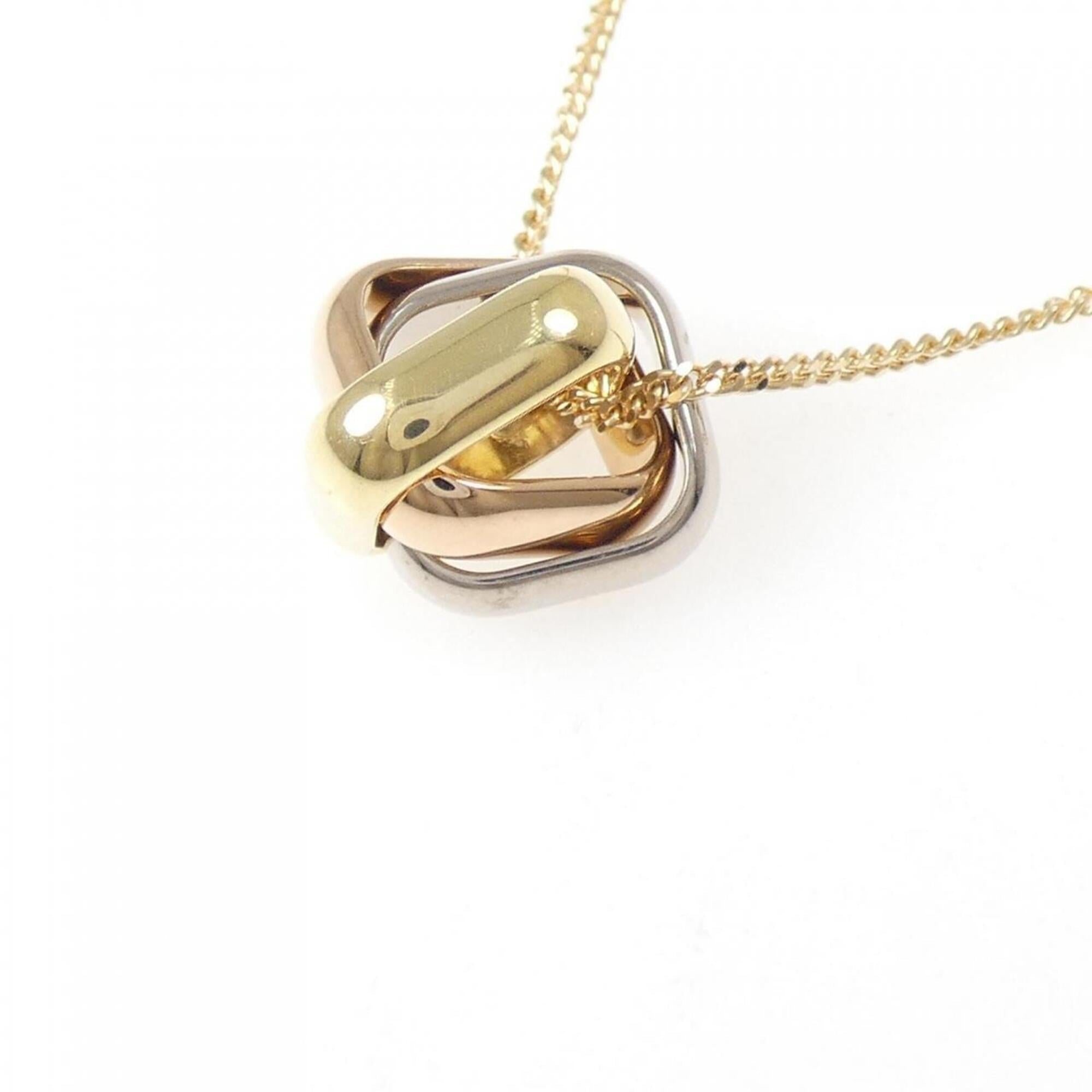 Trinity Pendant Necklace 18K Tricolor Gold