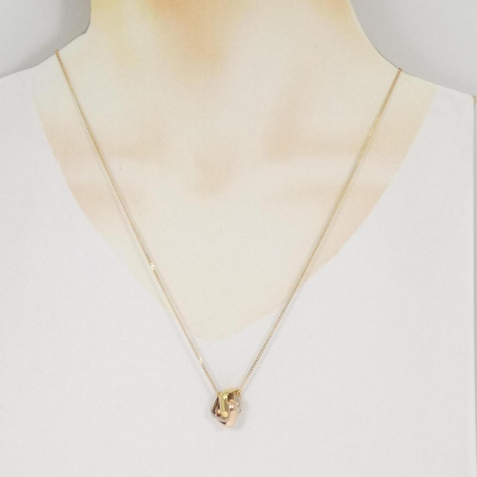 Trinity Pendant Necklace 18K Tricolor Gold