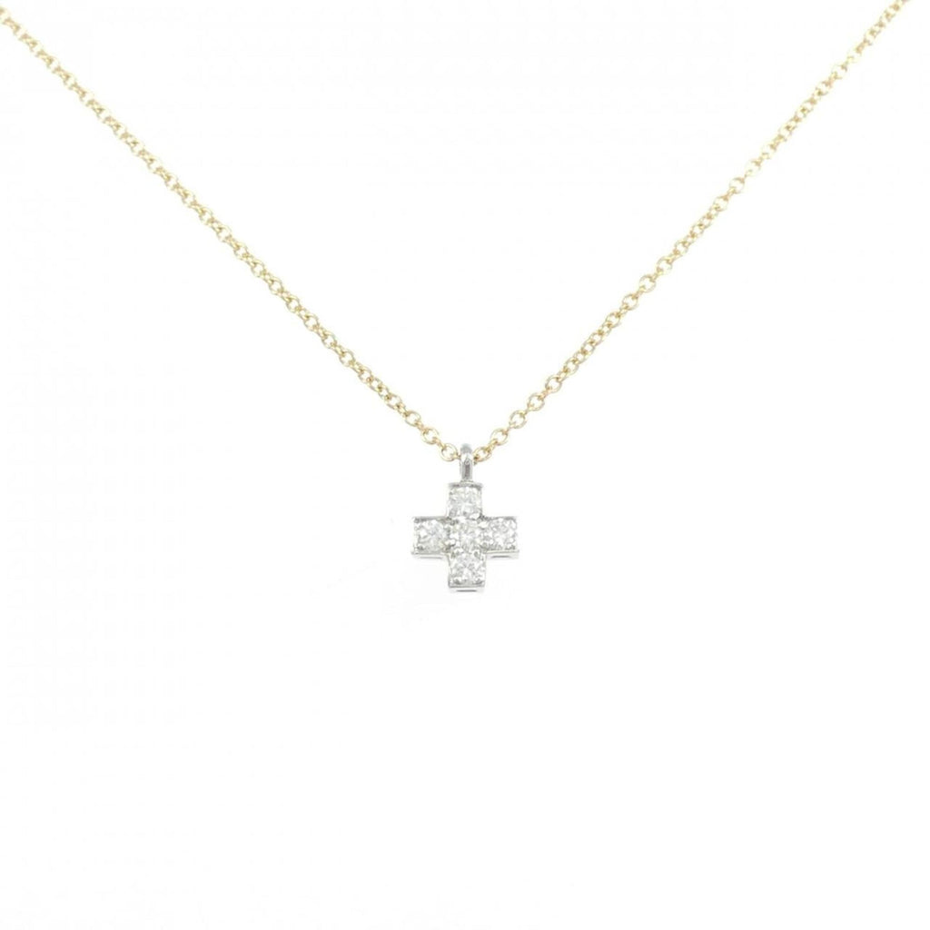 Pendant Necklace Platinum and 18K Yellow Gold with Diamond