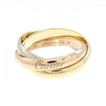 Vendome Louis Cartier Band Ring 18K Tricolor Gold