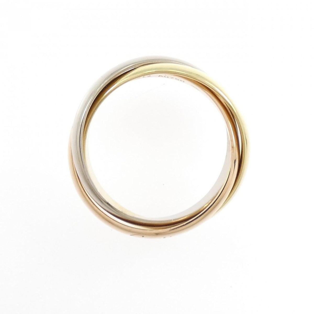 Vendome Louis Cartier Band Ring 18K Tricolor Gold