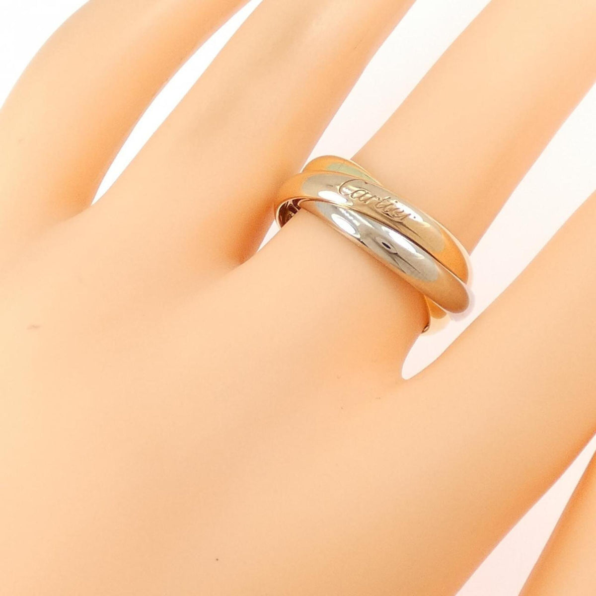 Vendome Louis Cartier Band Ring 18K Tricolor Gold