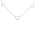 Open Heart Pendant Necklace Sterling Silver 1.6mm