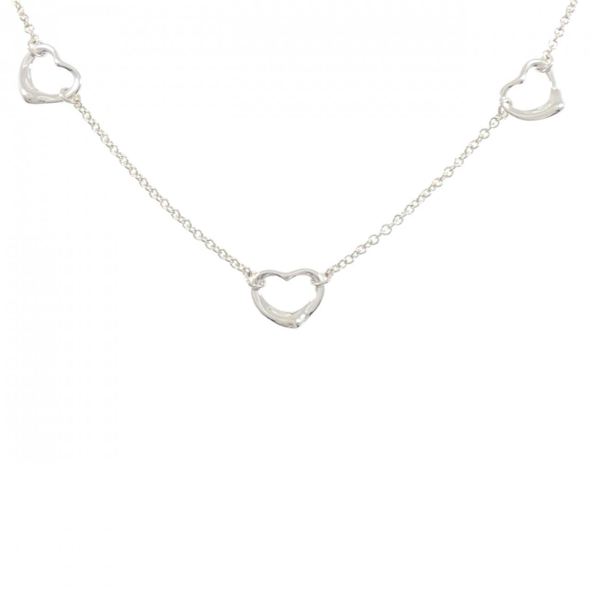 Open Heart Pendant Necklace Sterling Silver 1.6mm