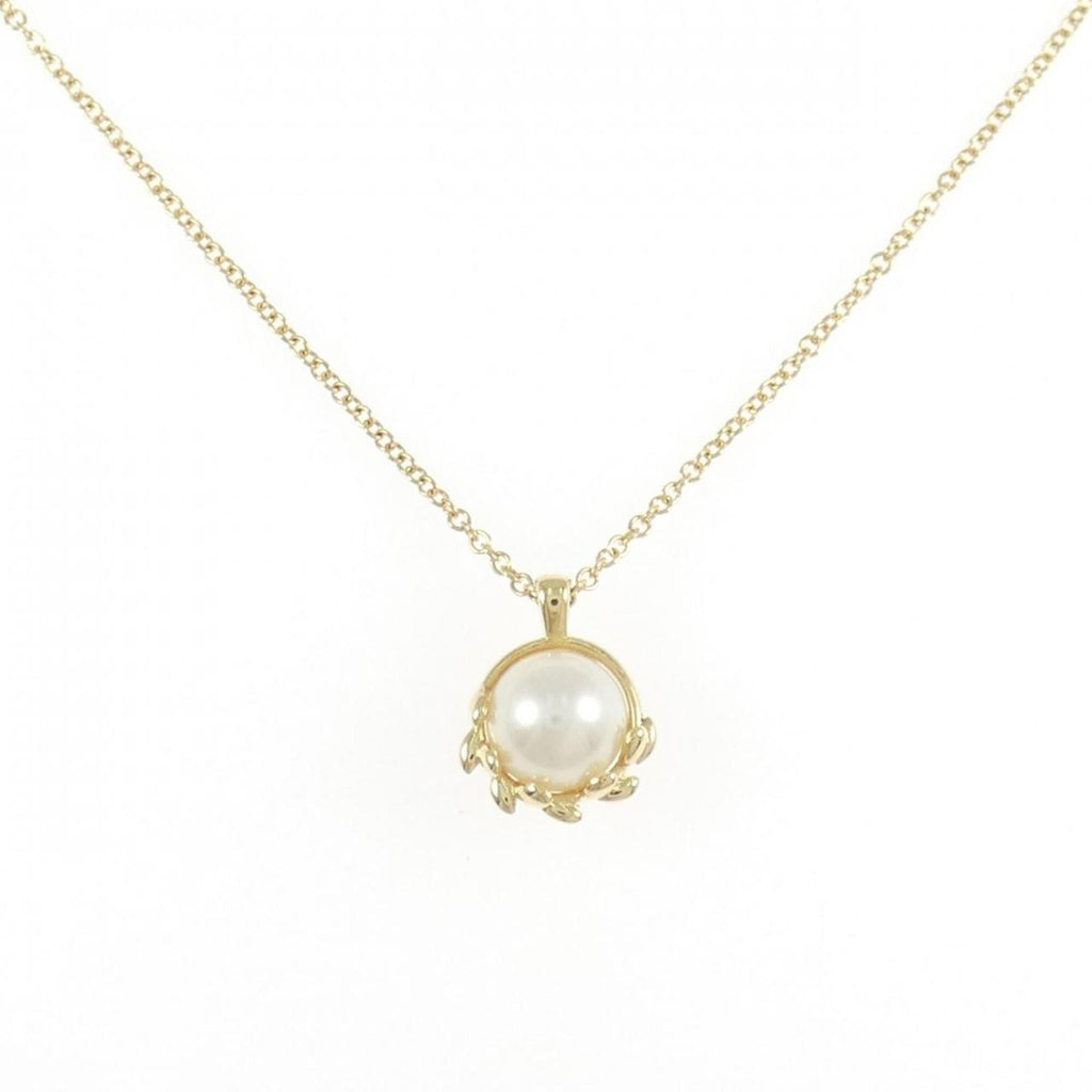 Olive Leaf Pendant Necklace 18K Yellow Gold
