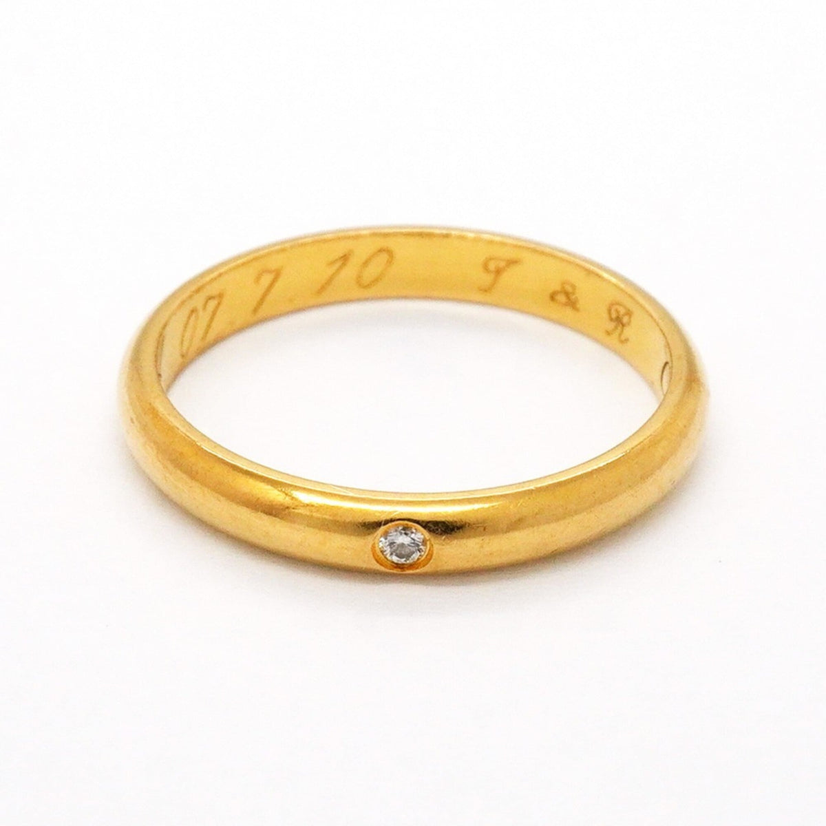 Band Ring 18K Yellow Gold With Diamond