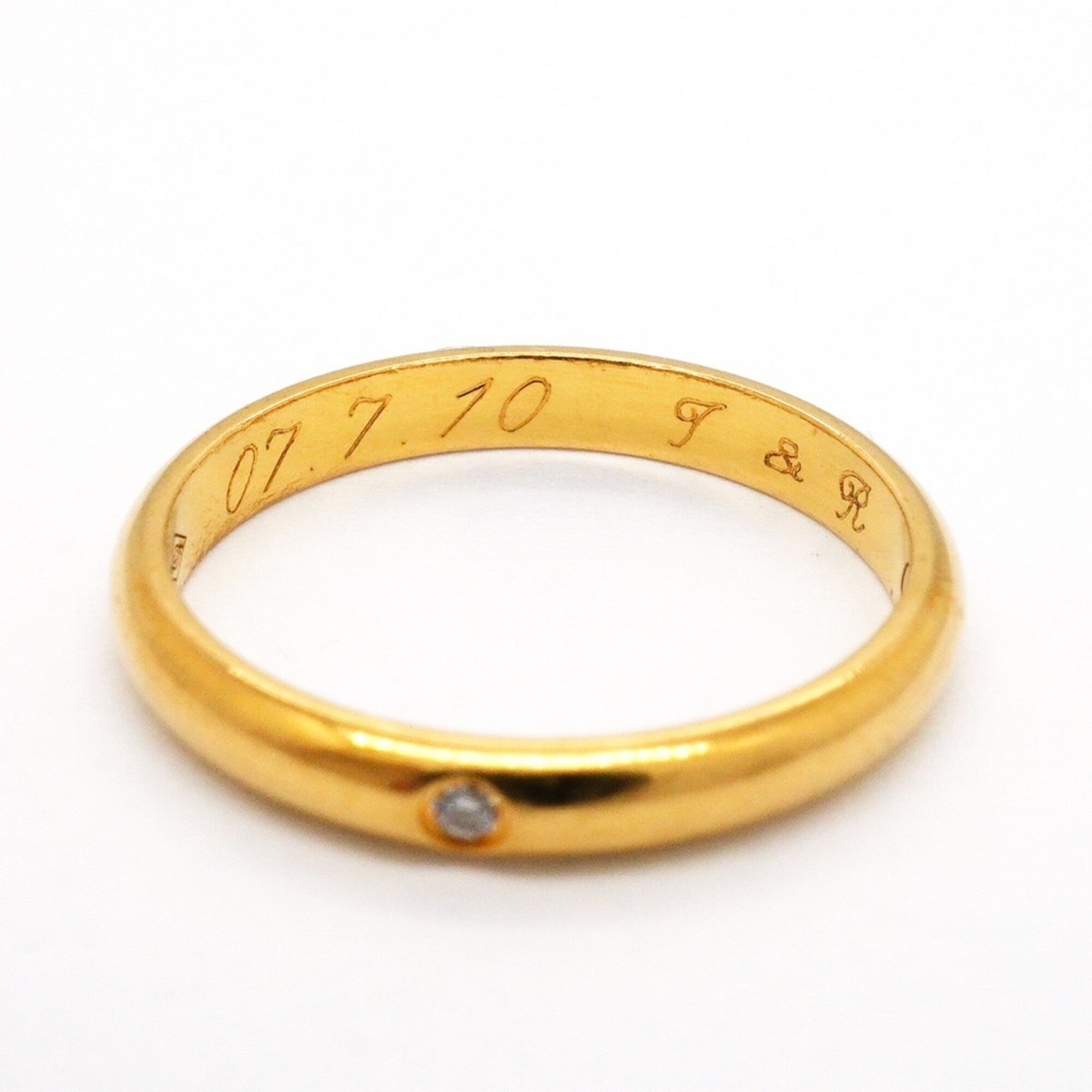 Band Ring 18K Yellow Gold With Diamond