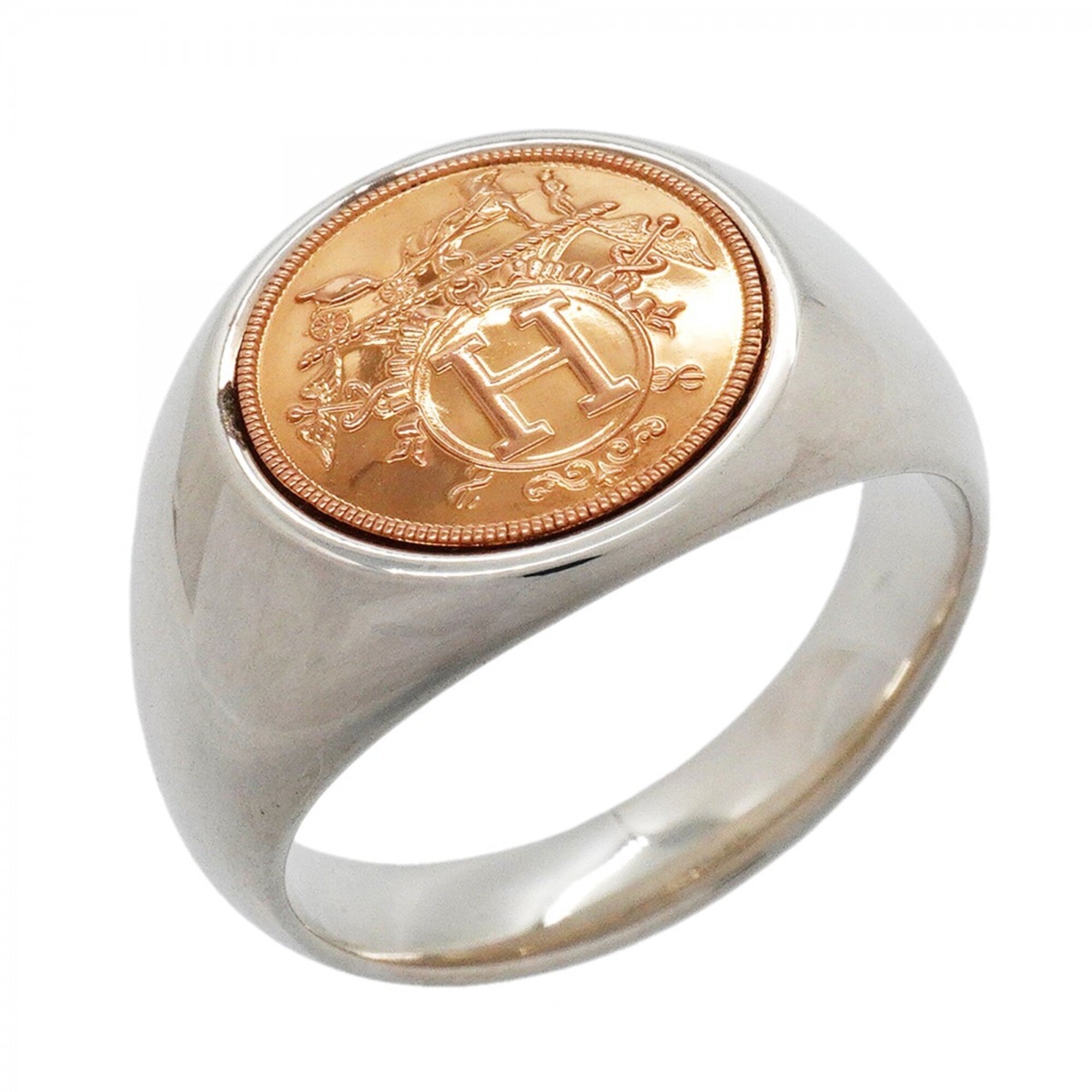 Band Ring 18K Rose Gold and Sterling Silver