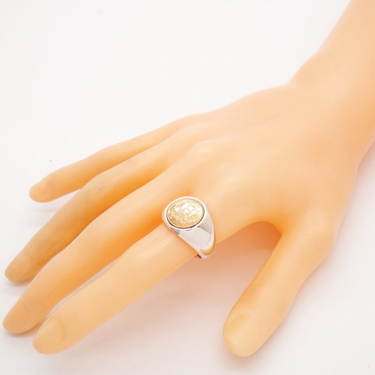 Band Ring 18K Rose Gold and Sterling Silver