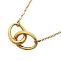Double Loop Pendant Necklace 18K Yellow Gold