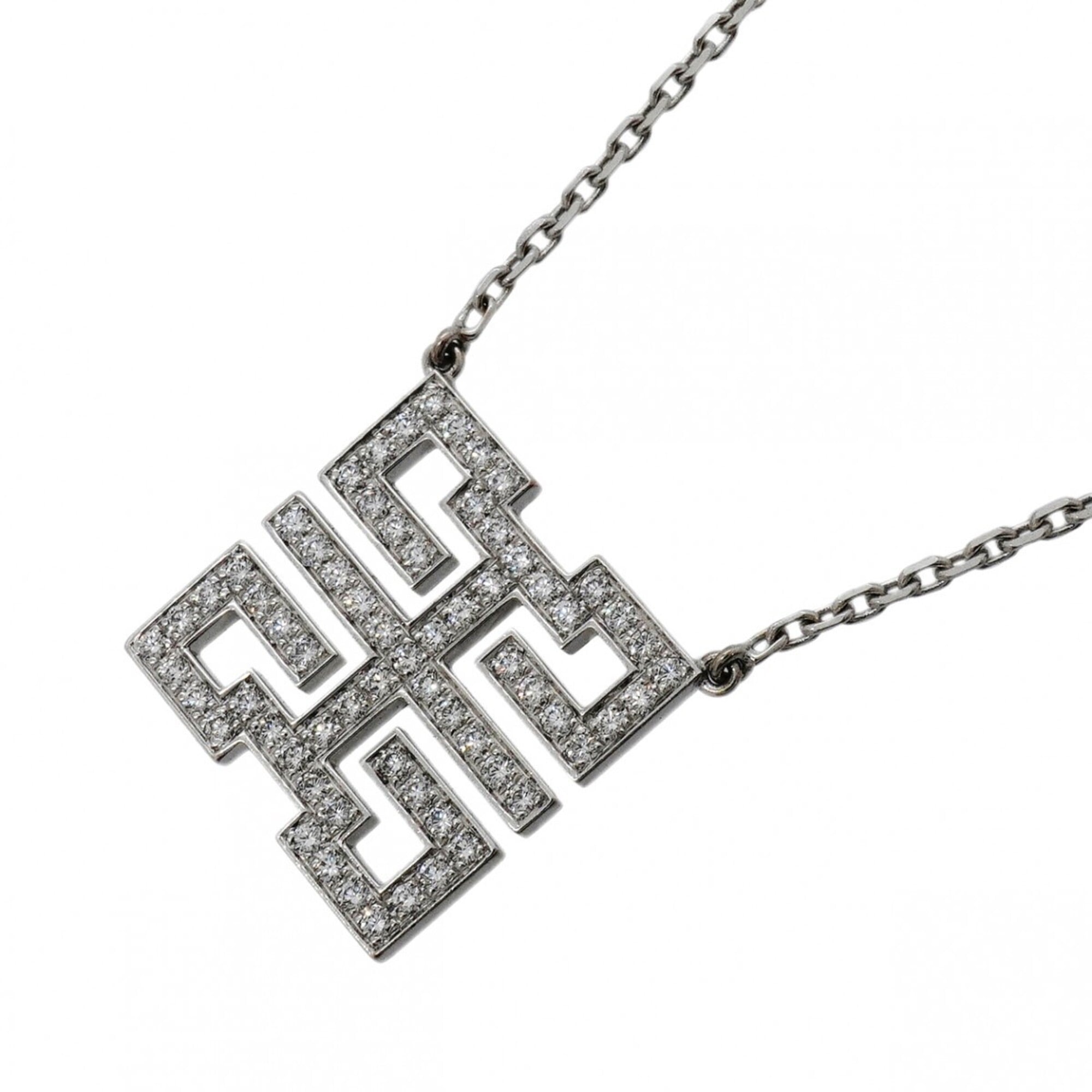 Pendant Necklace 18K White Gold with Diamond