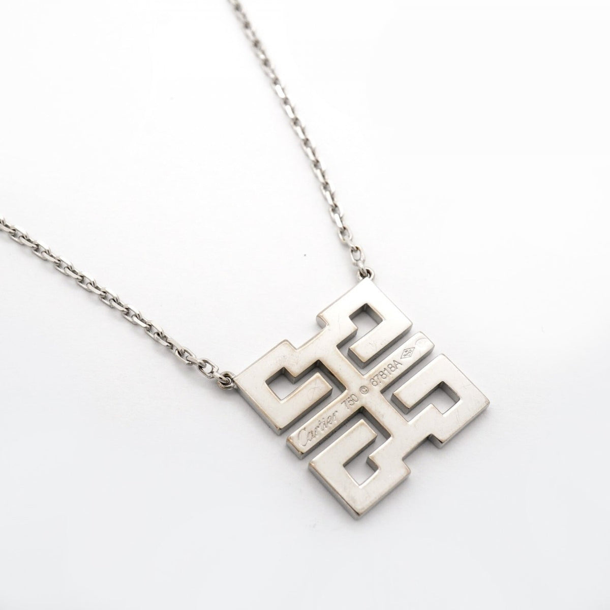 Pendant Necklace 18K White Gold with Diamond