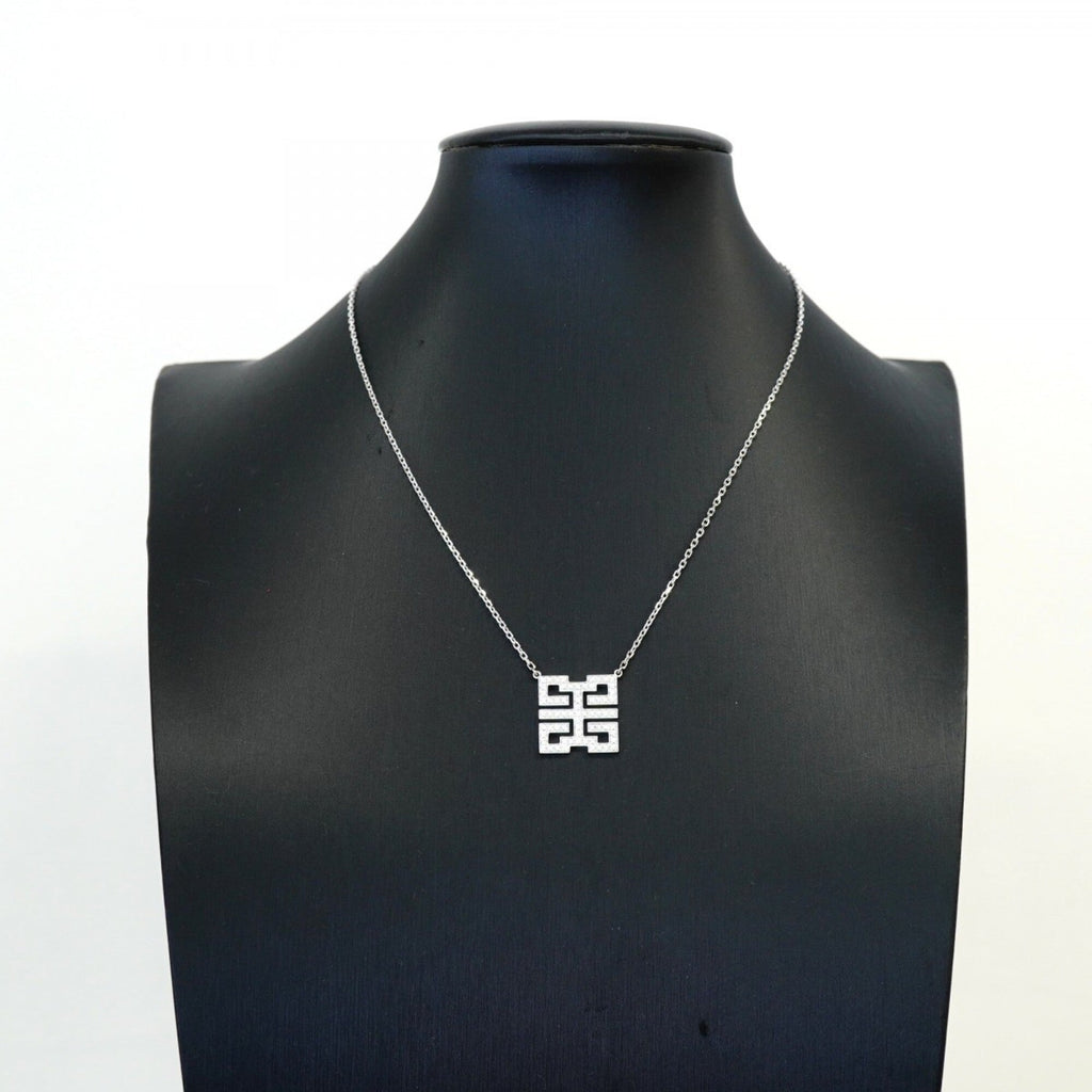 Pendant Necklace 18K White Gold with Diamond