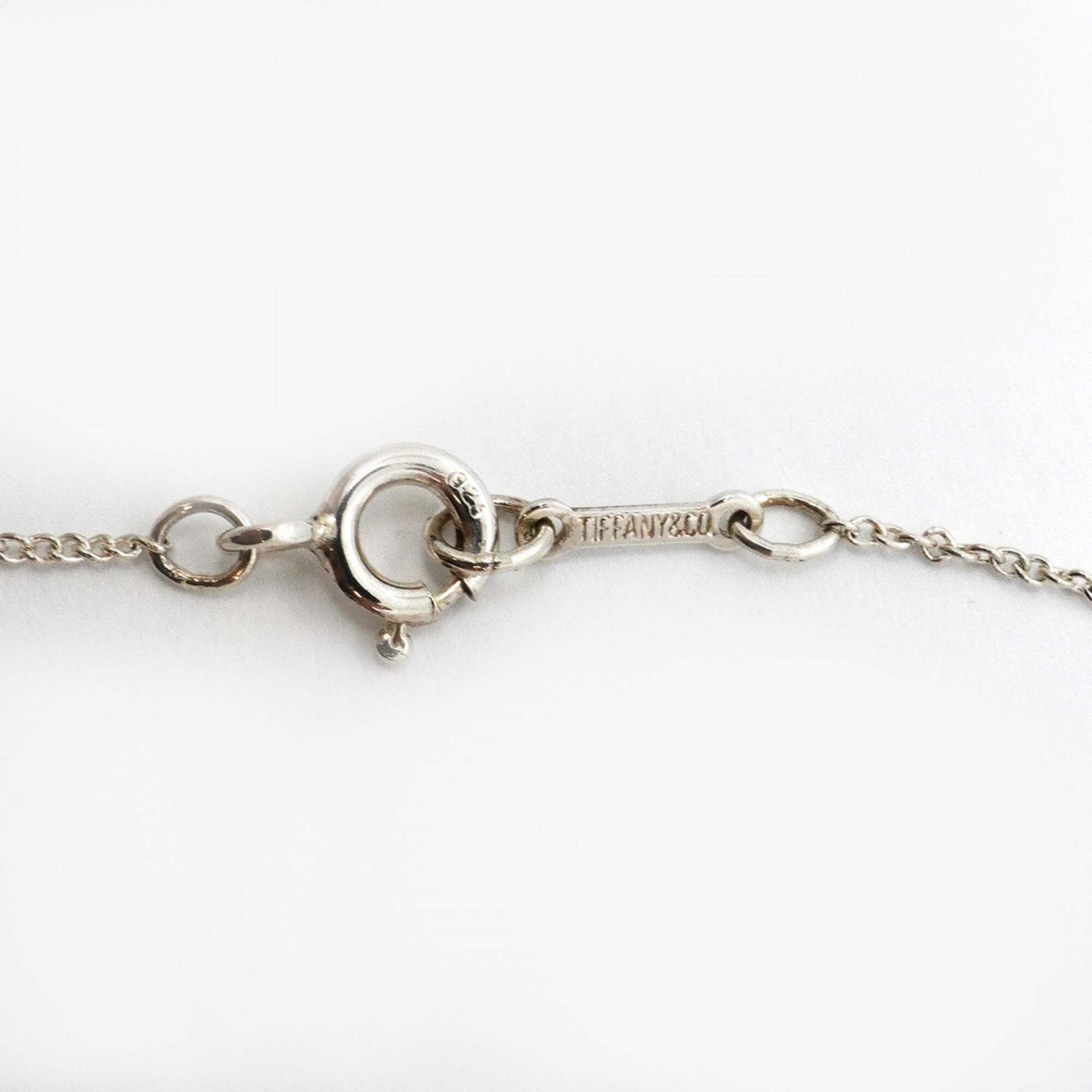 Bean Pendant Necklace Sterling Silver 7.5mm