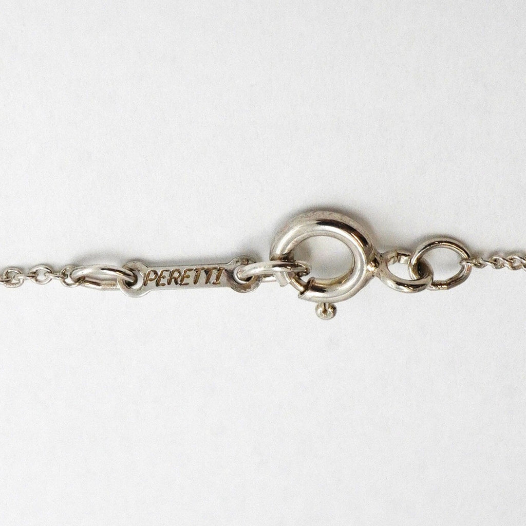 Bean Pendant Necklace Sterling Silver 7.5mm