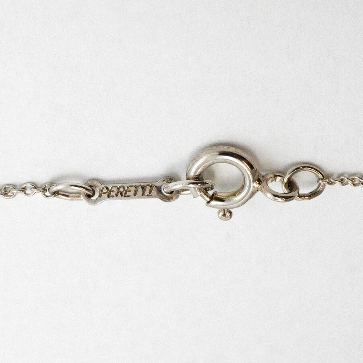 Bean Pendant Necklace Sterling Silver 7.5mm