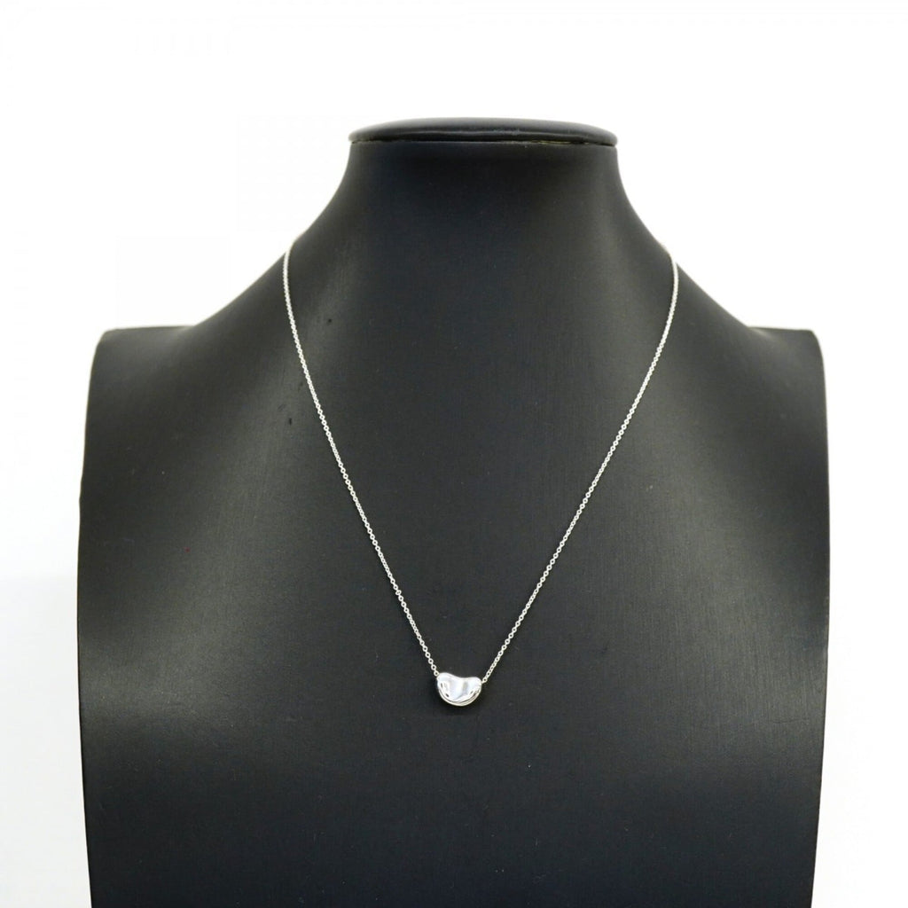 Bean Pendant Necklace Sterling Silver 7.5mm