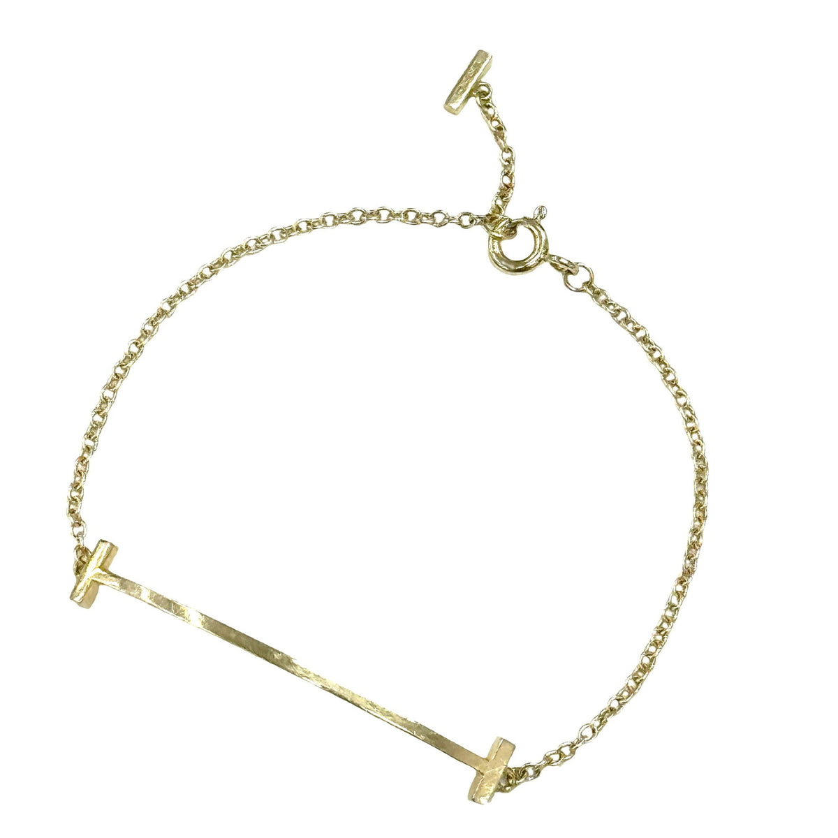 T Smile Pendant Necklace 18K Yellow Gold
