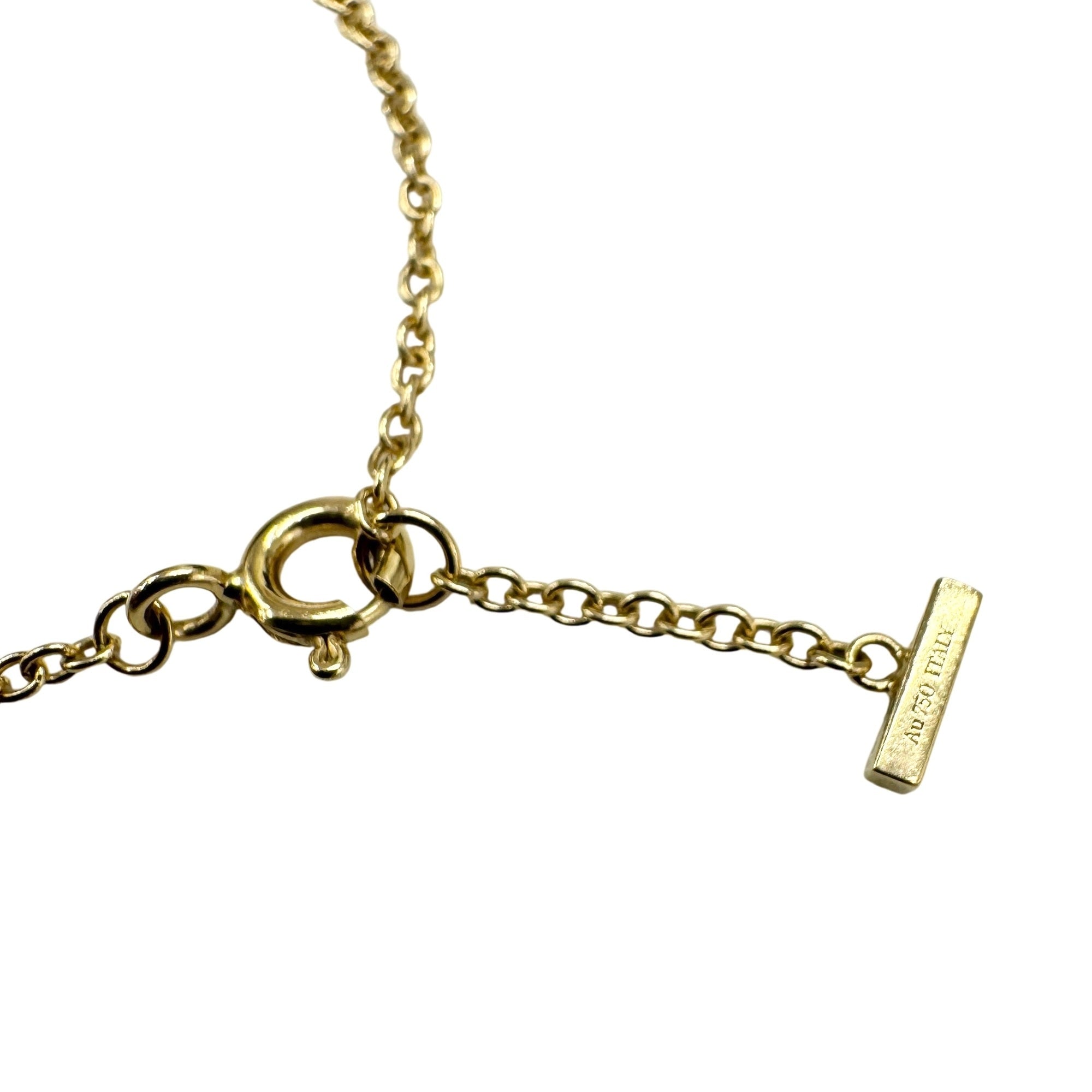 T Smile Pendant Necklace 18K Yellow Gold