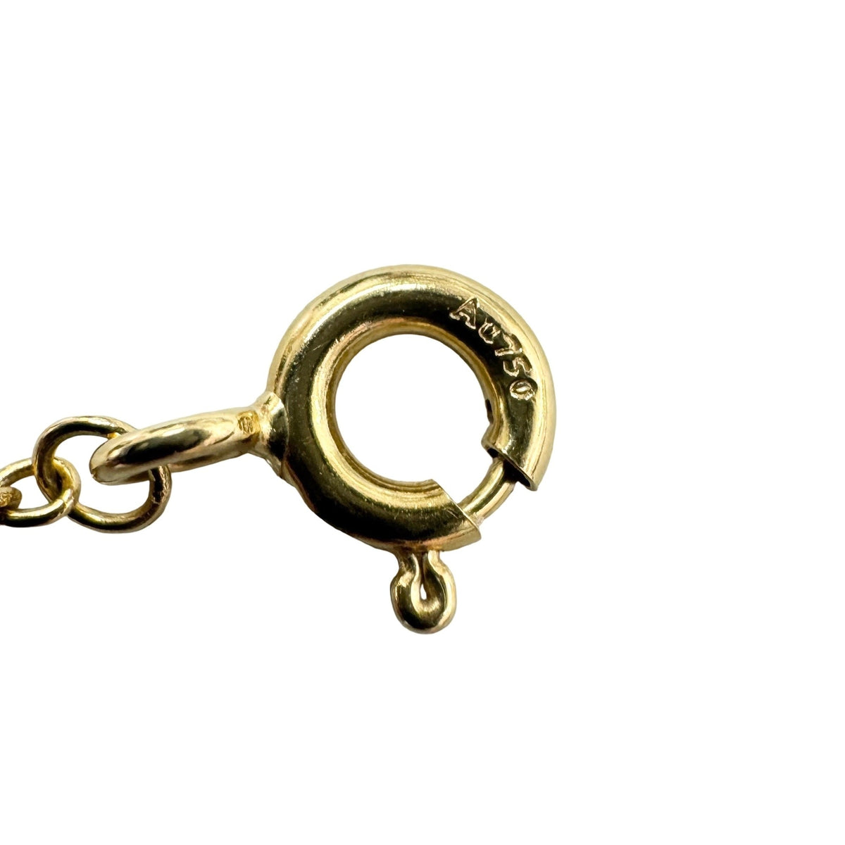T Smile Pendant Necklace 18K Yellow Gold