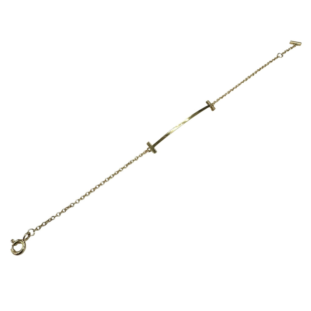 T Smile Pendant Necklace 18K Yellow Gold