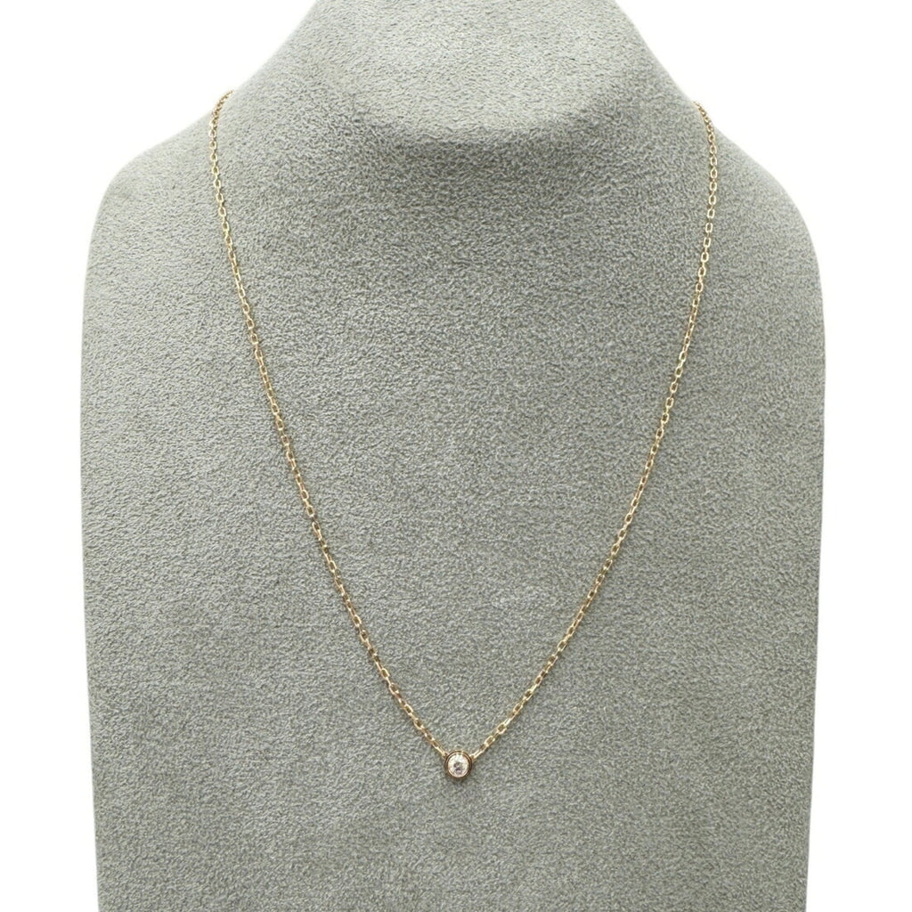 Pendant Necklace 18K Rose Gold with Diamond