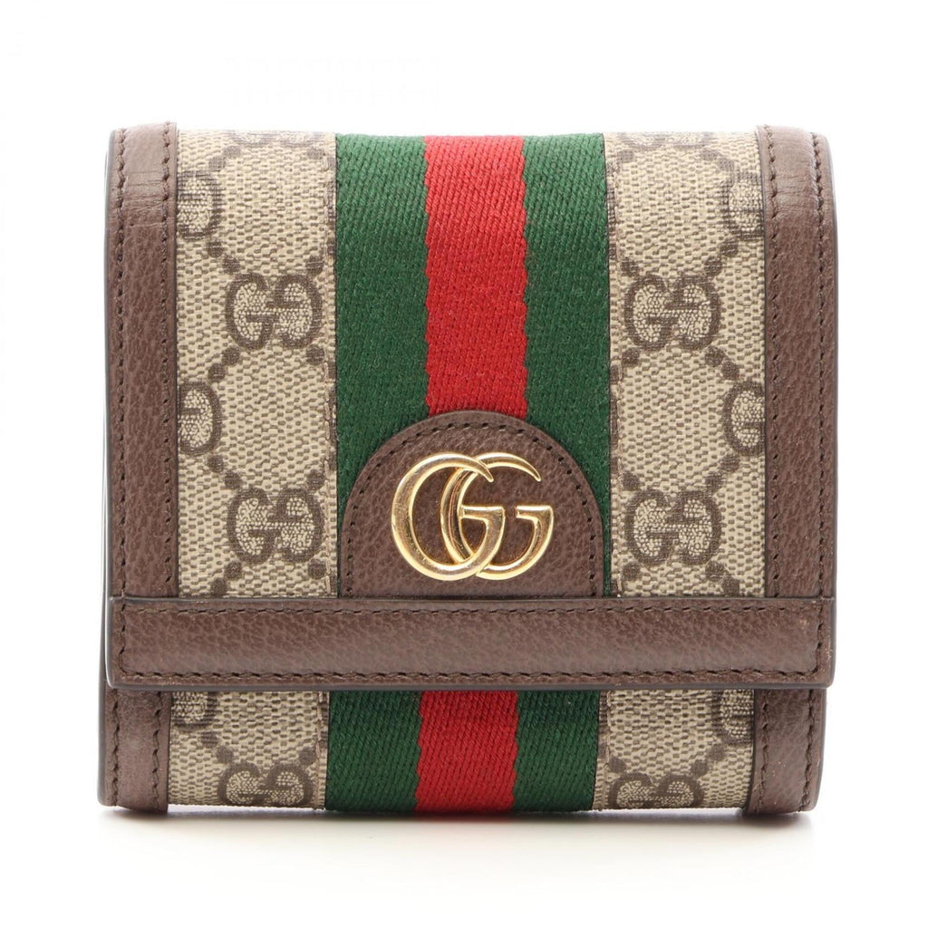 Ophidia French Flap Wallet GG Coated Canvas Compact