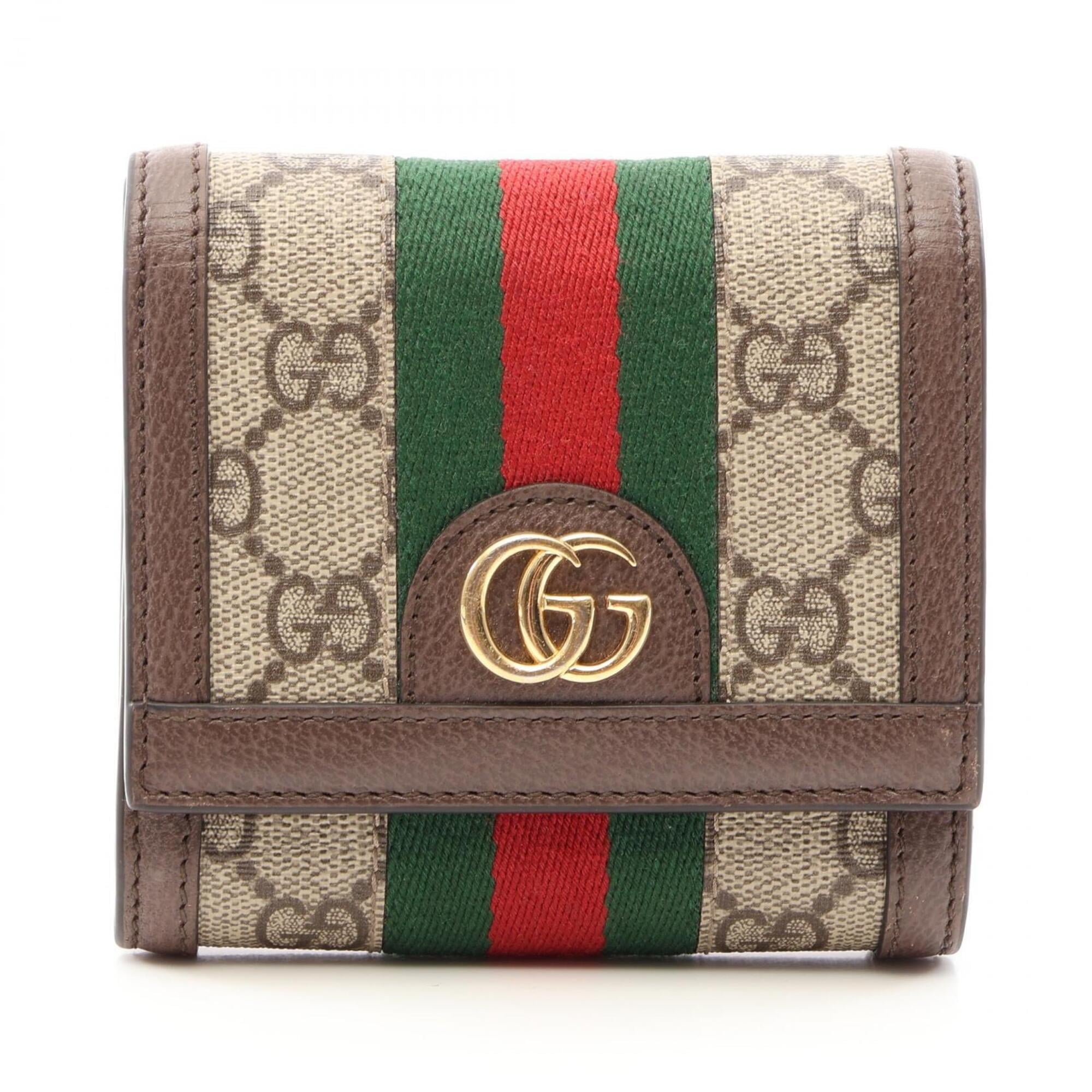 Ophidia French Flap Wallet GG Coated Canvas Compact