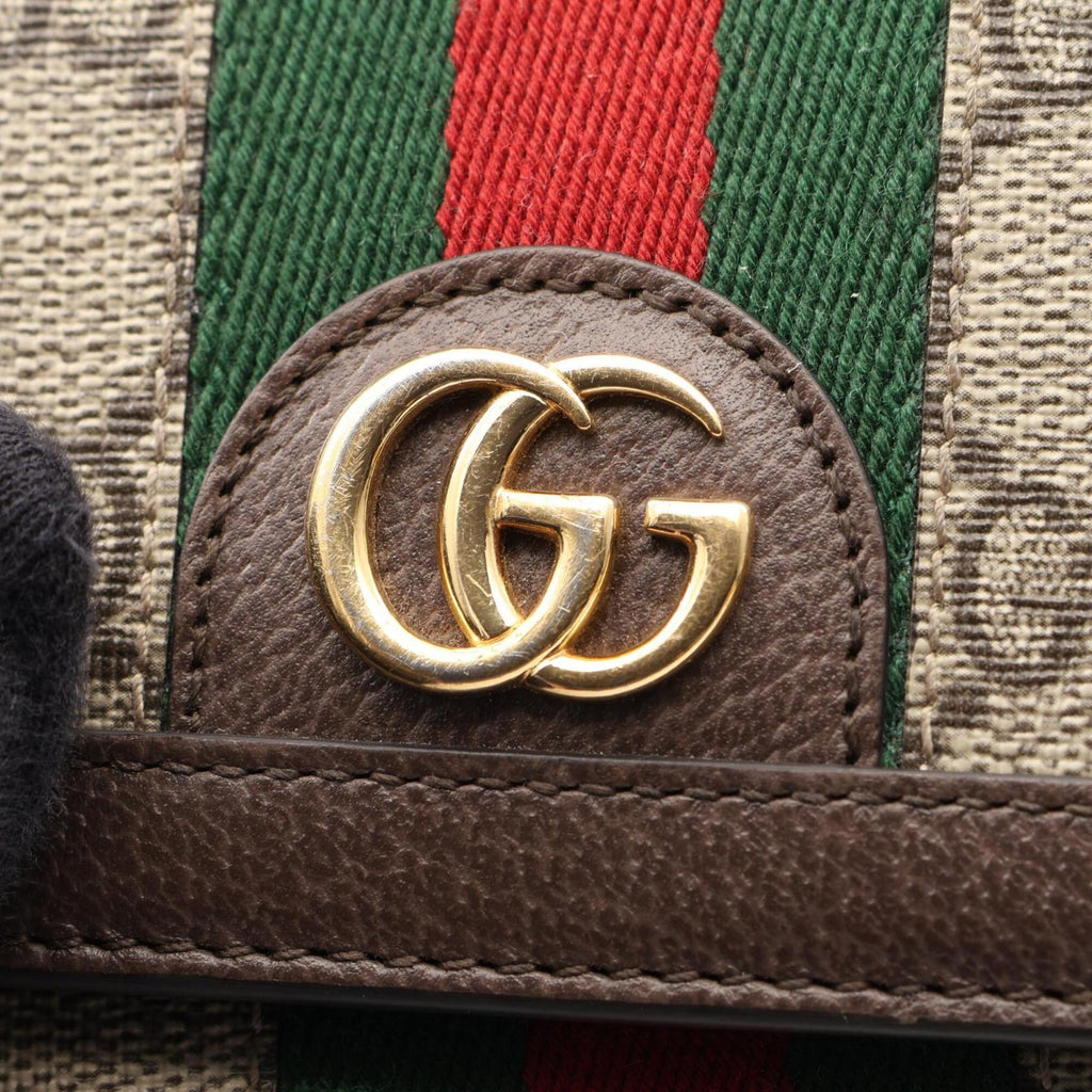 Ophidia French Flap Wallet GG Coated Canvas Compact