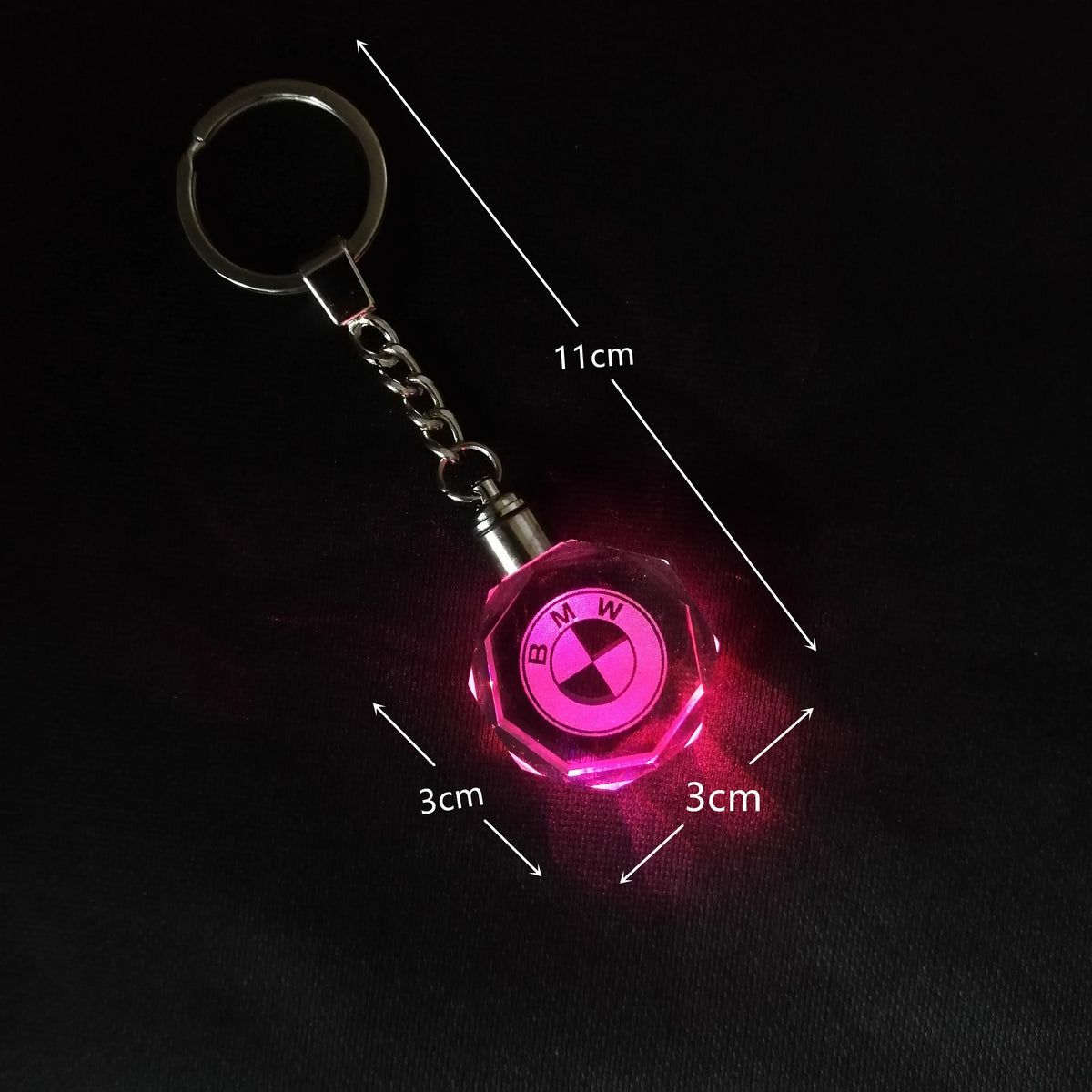 Keychain with 3D Automotive Logo in Crystal